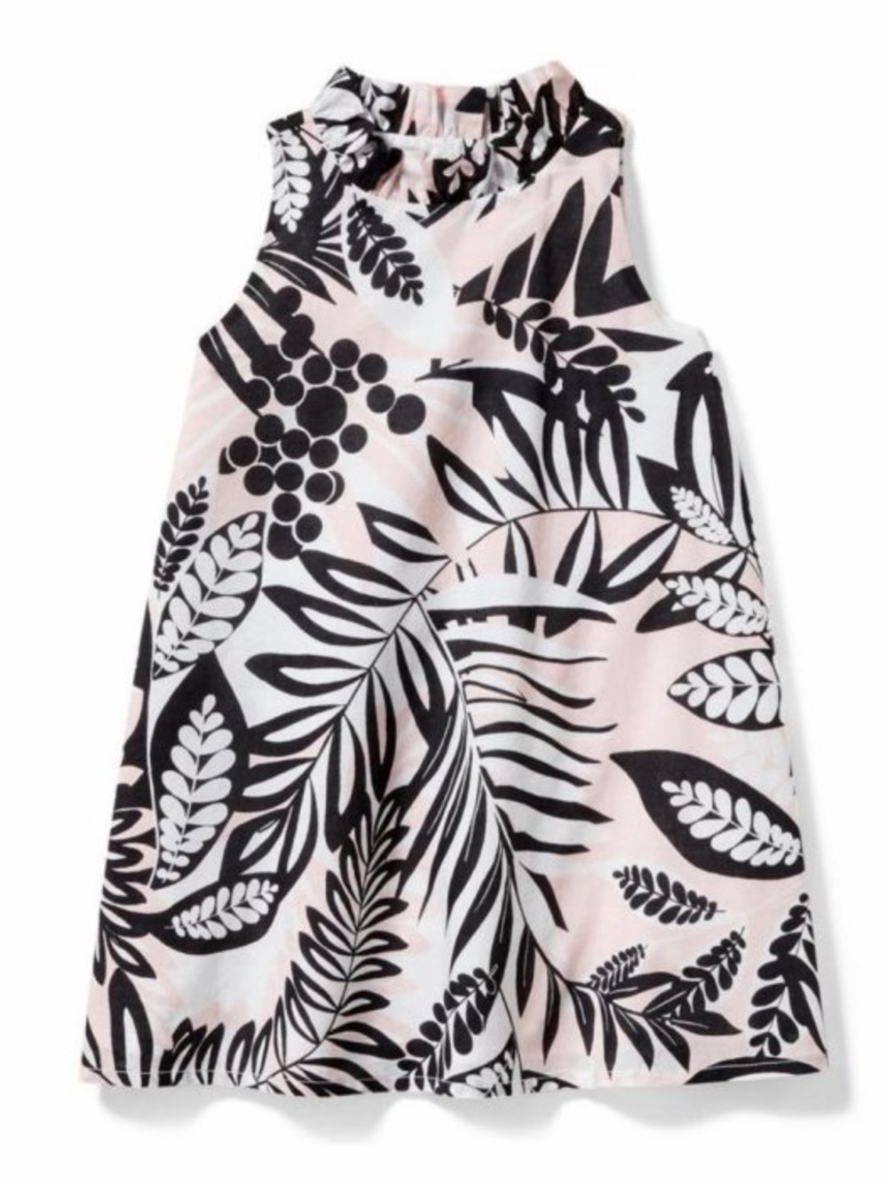 Janie and Jack Black and Pink Hopscotch Tropical Halter Dress 8